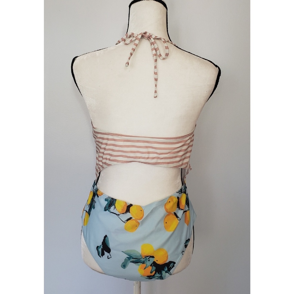 DOROTHY ORANGE AND STRIPE ONE PIECE SWIMSUIT - Picture 6 of 8
